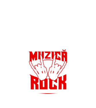 există două tipuri de muzică, rock și celelalte rahaturi model negru pe tricou