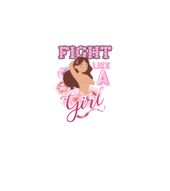 FIGHT like a girl model alb pe tricou