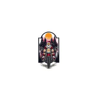 Motor santa model gri pe tricou