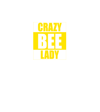 Crazy bee lady model negru pe tricou