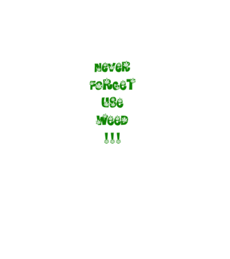 Weed model alb pe tricou