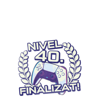 Nivel 40 finalizat! model negru pe tricou