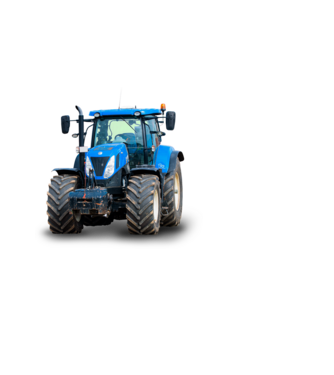TRACTOR model alb pe tricou