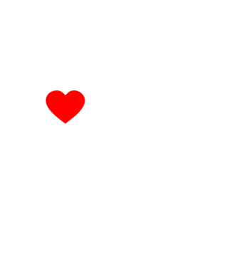 i ove my horse model negru pe tricou