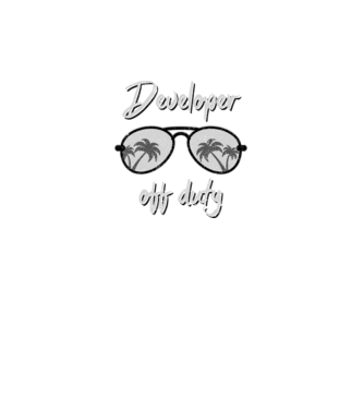 Developer off duty model gri pe tricou