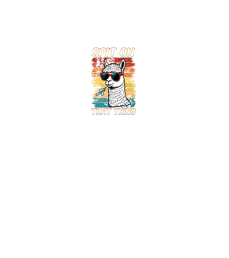 Spit on that thing llama rainbow Hawk Tuah model negru pe tricou