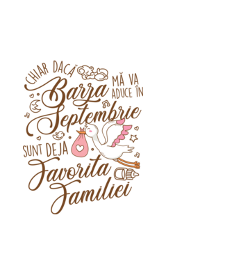 Favorita familiei SEPTEMBRIE model alb pe tricou