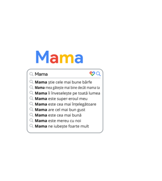 căutare Google Mama model negru pe tricou