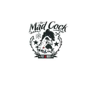 The Mad Cock model galben neon pe tricou