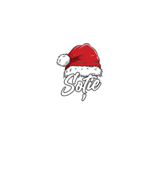 soție Santa Hat model negru pe tricou