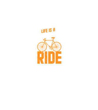 Life is a beautiful ride model albastru jeanși pe tricou