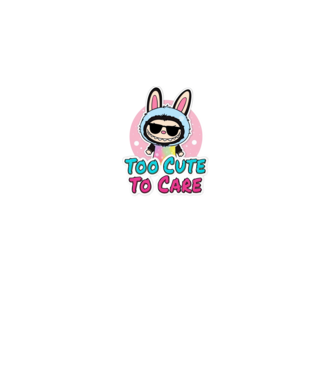Too cute to care model negru pe tricou