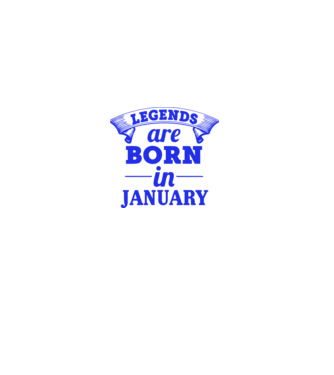 Legends are born in January model alb pe tricou