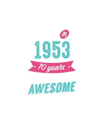 Made in 1953 model alb pe tricou