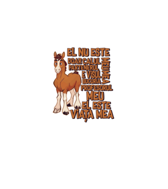 El nu este doar calul meu, e visul meu, partenerul meu, bucuria mea, profesorul meu, el este viața mea model alb pe tricou