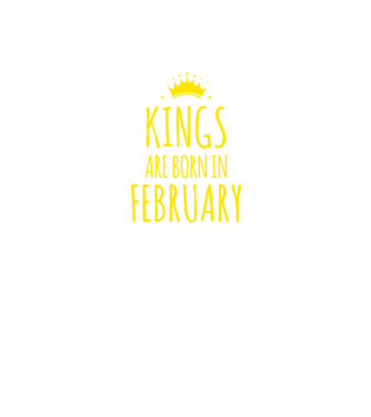 Kings are born in - February model roșu pe tricou