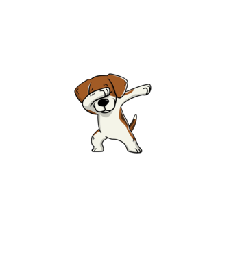 Beagle DAB model gri pe tricou