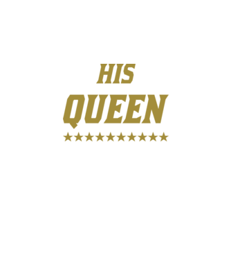 His Queen model negru pe tricou