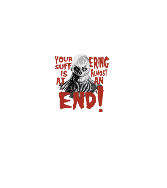vecna your suffering is almost at an end model negru pe tricou