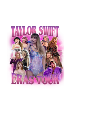 Taylor Swift ERAS bootleg 01 model negru pe tricou