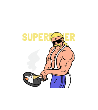 KETO SUPERPOWER model alb pe tricou