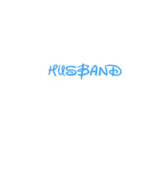 Husband model alb pe tricou