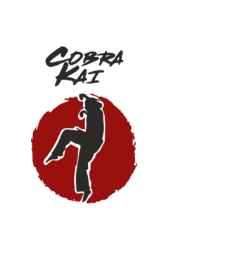cobra kai larusso model negru pe tricou