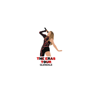 Taylor Swift The Eras Tour Glendale model alb pe tricou