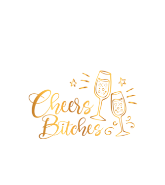Cheers Bitches model negru pe tricou