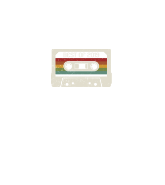 retro tape 2019 vintage model negru pe tricou