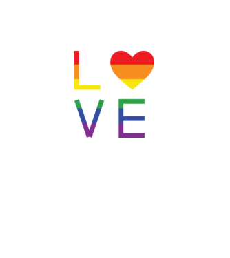 love lgbtq model alb pe tricou