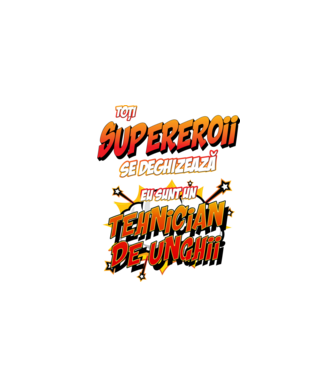Toți supereroii se deghizează, eu sunt un tehnician de unghii model alb pe tricou