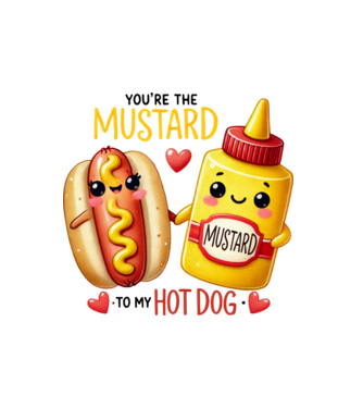 Mustard to my Hot Dog model alb pe tricou