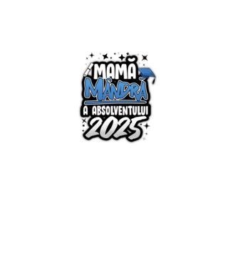 Mamă Mândră a absolventului model alb pe tricou