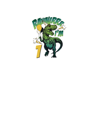 'Birthday Dinosaur rawww i''m 1' model alb pe tricou