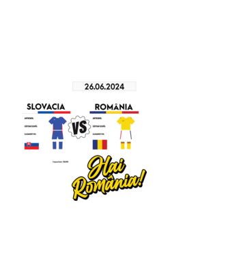 SLO-ROU euro 2024 calendar model negru pe tricou
