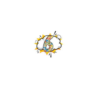 Birthday Comic Number 6 model alb pe tricou