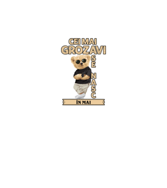 Teddy cel cool Mai model negru pe tricou