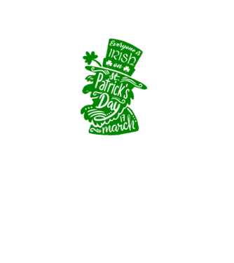 Everyone is irish leprechaun model alb pe tricou