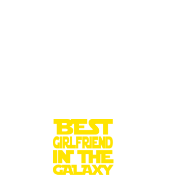 best girlfriend in the galaxy model negru pe tricou