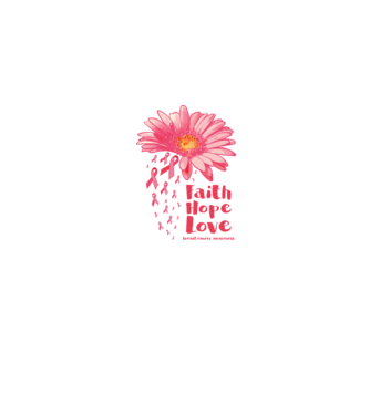 Gerbera faith hope love model gri pe tricou