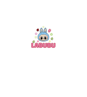 Labubu model negru pe tricou