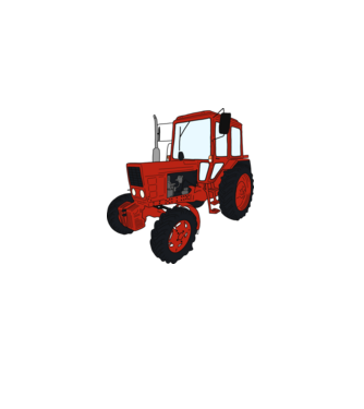 TRACTOR model roz deschis pe tricou