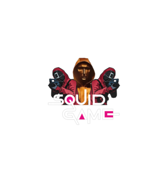 squid game poster model negru pe tricou