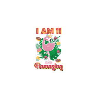 FLAMAZING Birthday 11 Years old model alb pe tricou