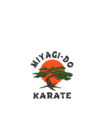 Miyagi-do karate cobra kai model alb pe tricou