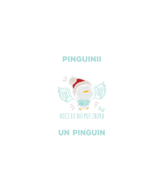 pinguinii nu pot zbura, nici eu nu pot zbura, așa că sunt un pinguin model negru pe tricou