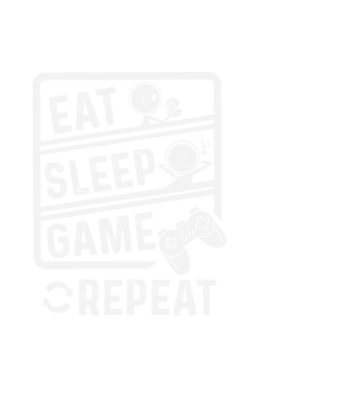 Eat sleep game repeat model negru pe tricou