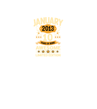 January 2013 10 years of being limited edition model negru pe tricou