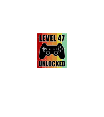 level 47 unlocked retro gamer model negru pe tricou